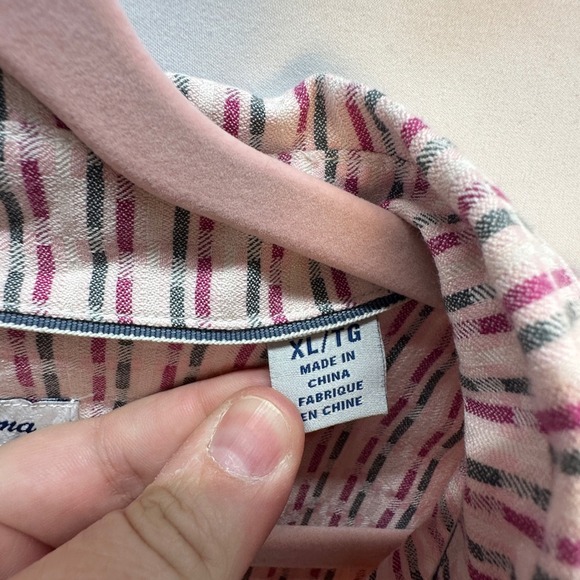 Tommy Bahama Silk Button Up Shirt Mens Size XL Pink Gray Short Sleeve - Picture 4 of 7